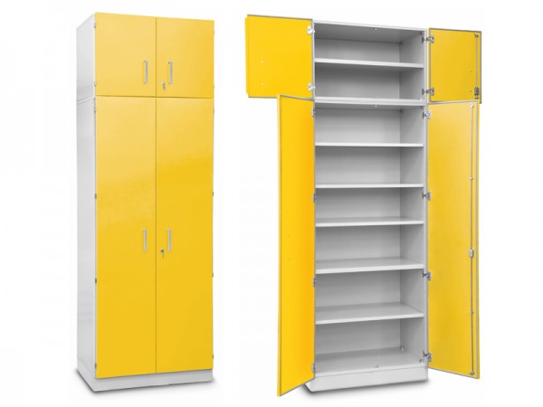 Medizinschrankelement für Medikamente (mit Einlegeböden und Oberschrank)